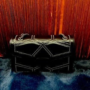 BLACK VEGAN LEATHER BAG